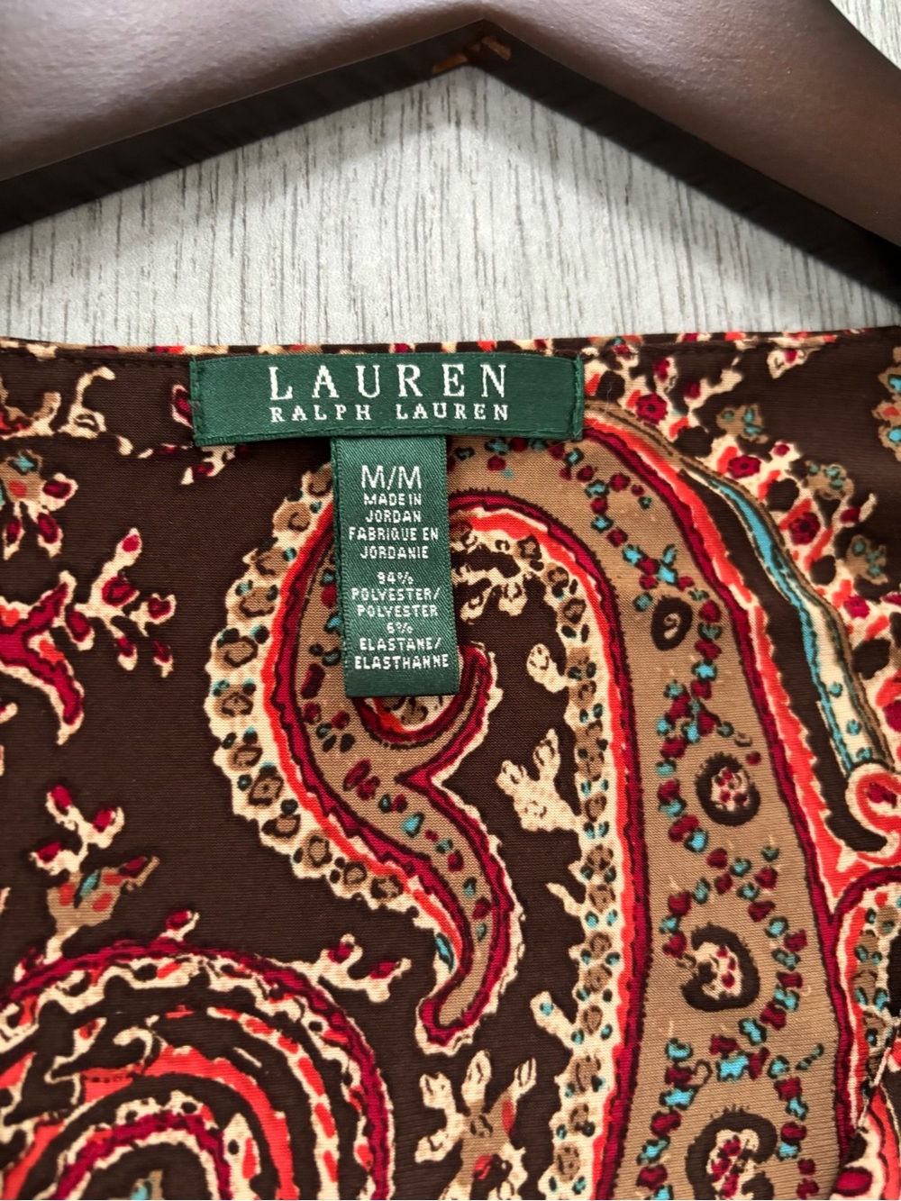 Lauren Ralph Lauren wrap dress in boho paisley. GUC. - Picture 2 of 8